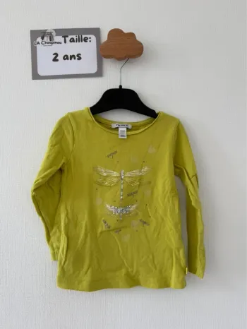 Tee shirt manches longues - taille 2 ans 🌸