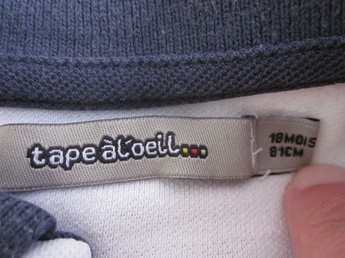 Polo manches courtes blanc 18 mois - photo numéro 3