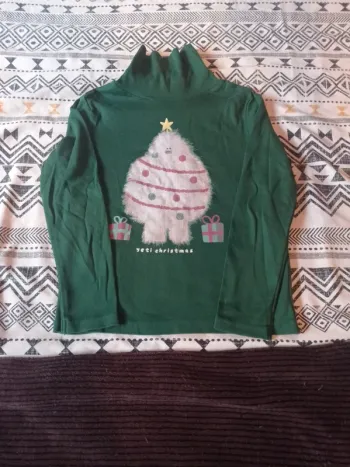 Sous-pull manches longues col roulé Noël