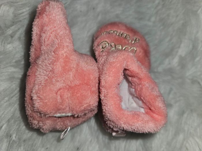 Chaussons bébé vieux rose – 0-3 mois - photo numéro 3