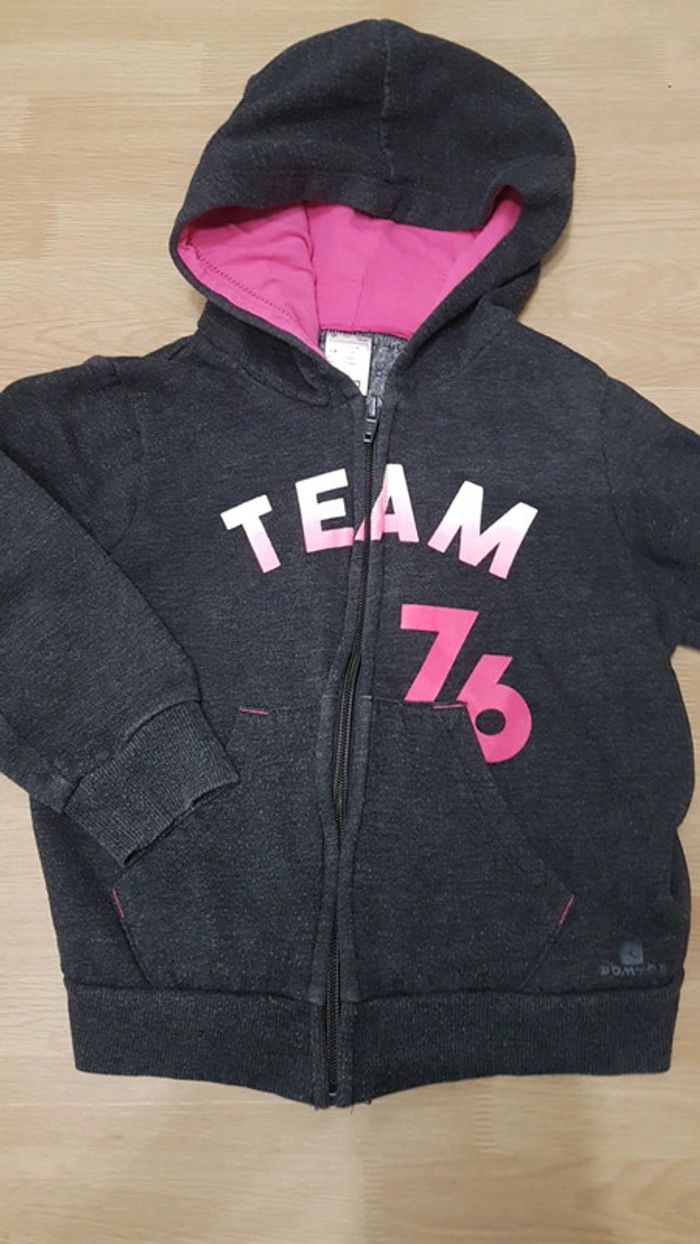 Sweat à capuche team 76 domyos decathlon 5 ans