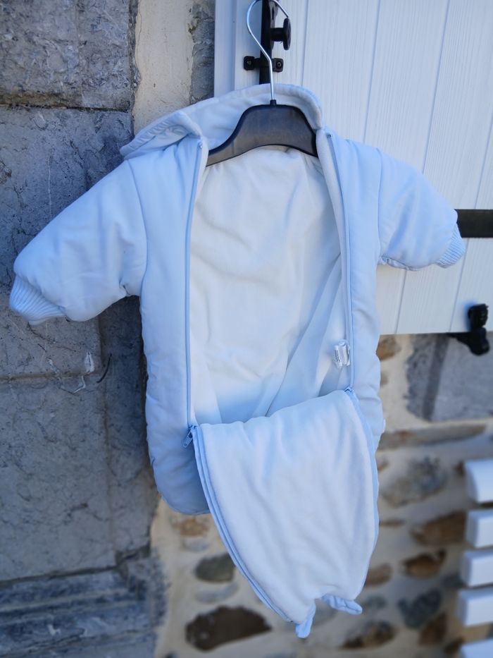 Manteau ou nied d’ange naissance 45cm de long - photo numéro 3