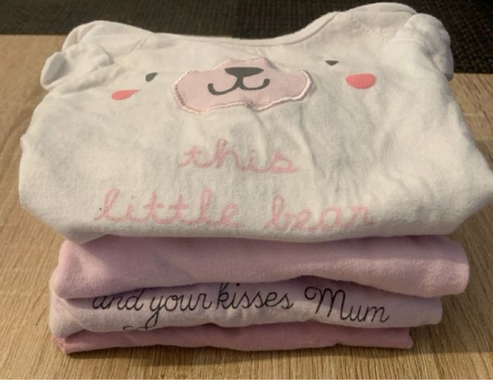 Lot 4 T-shirt bébé fille 1 mois