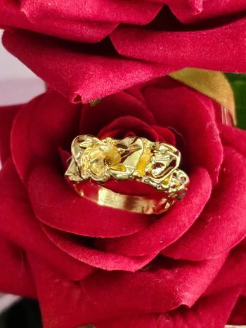 Bague martelee en acier inoxydable