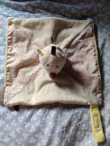 Doudou hérisson fleurs roses bebe9