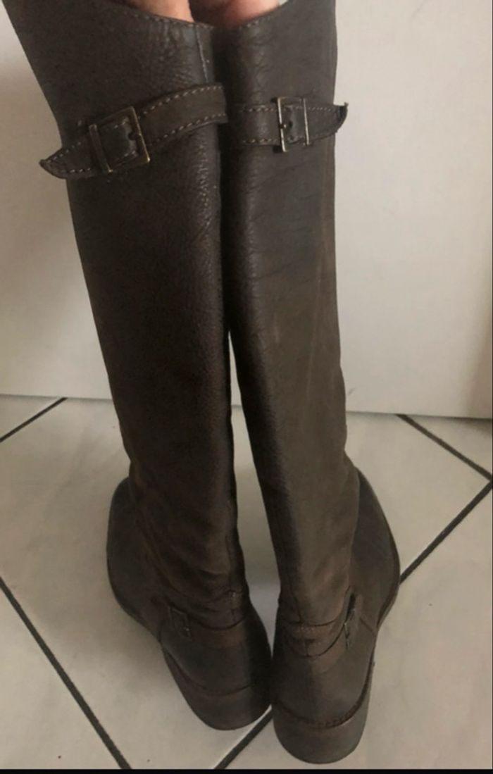 Bottes cavalières Reqins cuir marron - photo numéro 4