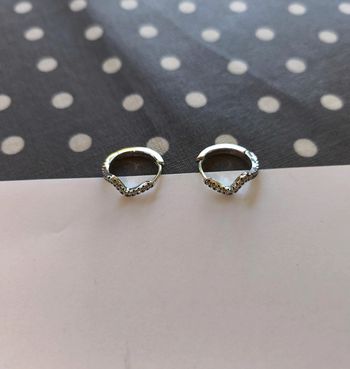 Boucles d'oreille en argent effet vague