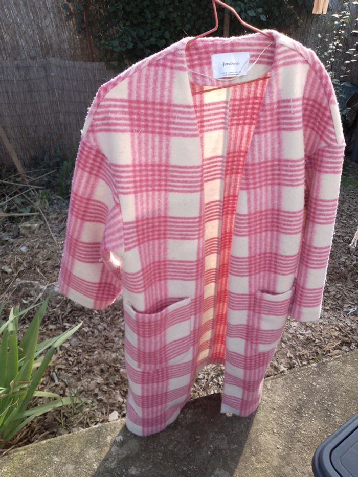 Long manteau à carreaux
