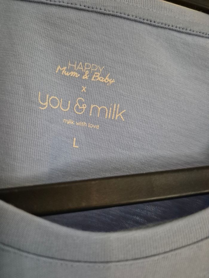 You&milk Tshirt allaitement You and milk bleu ciel - photo numéro 4