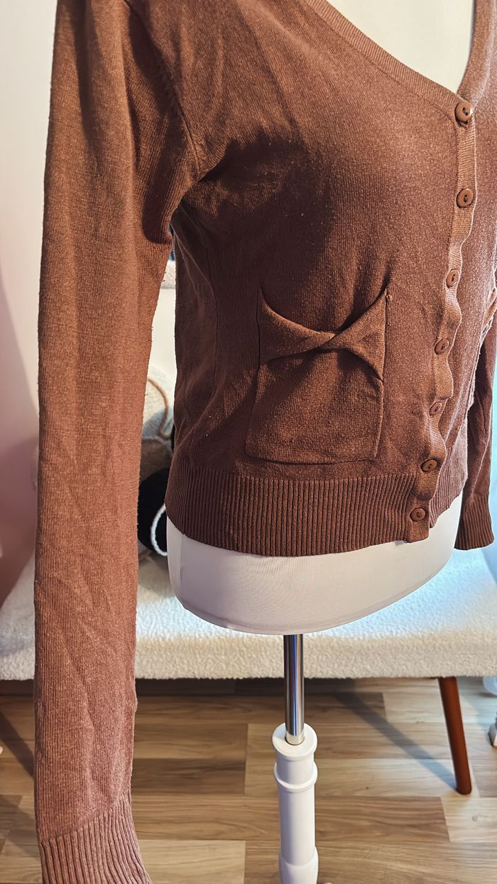 Gilet marron fin Boutique Indépendante TU - photo numéro 2