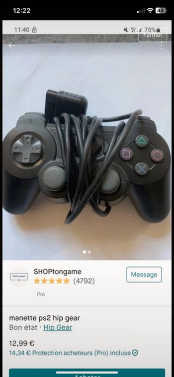Lot manette