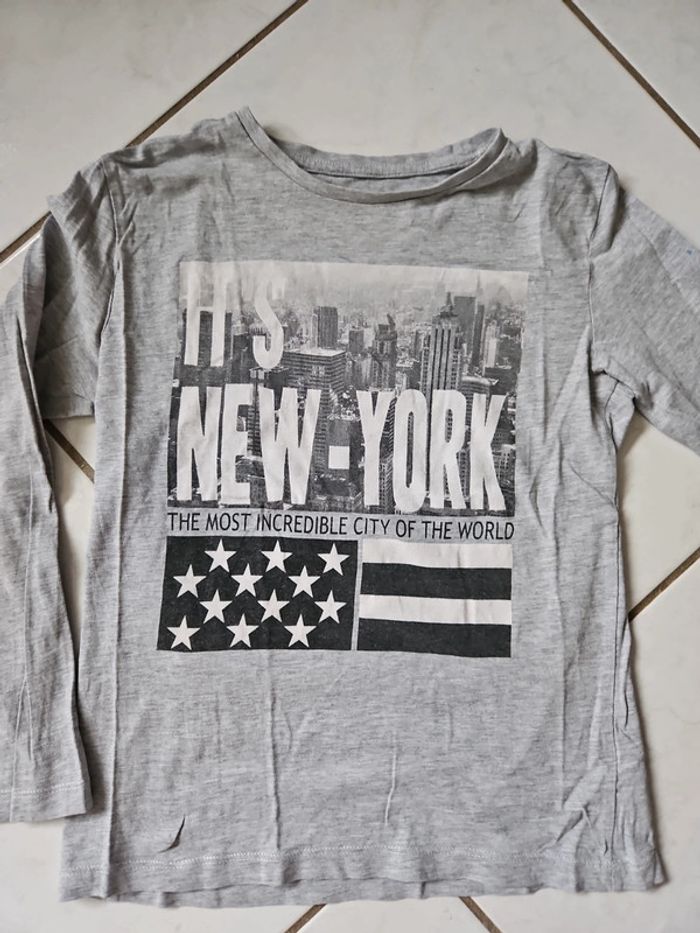 Tee shirt ml garçon 8/10 ans kiabi u20 - photo numéro 3