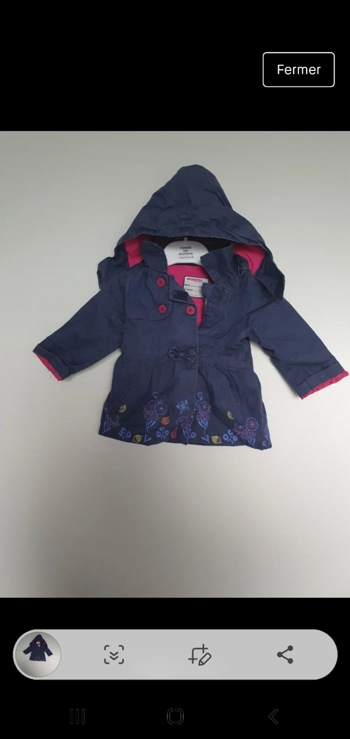 Imperméable bleu pailleté 9 mois orchestra - photo numéro 2