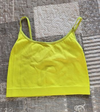 Top court jaune fluo taille S