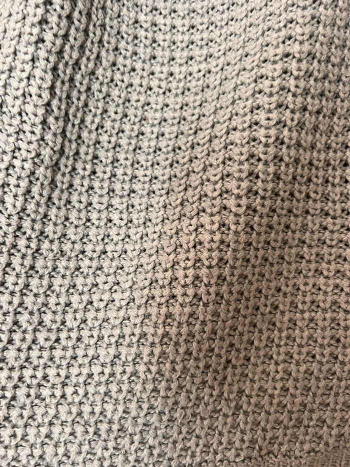 Pull en laine gris grosse maille New Yorker taille L - photo numéro 2