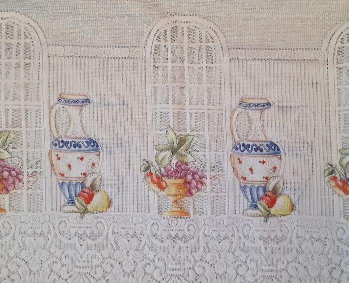 Rideau Macramé Crochet Vases Coupelles Fruits - photo numéro 5