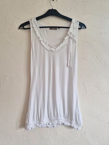 Haut blanc sans manches WOMAN - Taille L