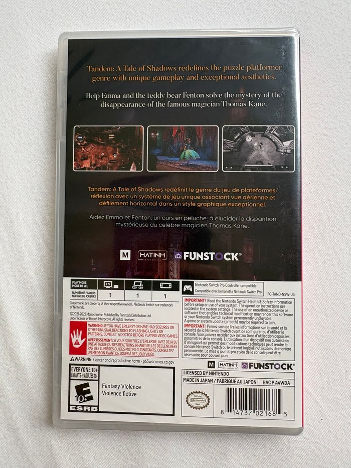 Tandem A tale of Two Shadows NEUF Jeu Nintendo Switch - photo numéro 2