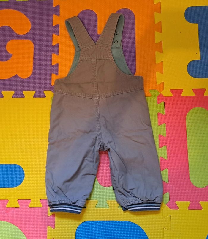 Salopette polaire gris bleu, sergent major, taille 9 mois (71 cm) - photo numéro 2