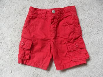 Bermuda rouge garçon, OBAIBI, taille 3 mois