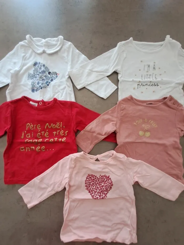 Lots Tee-shirt 6 Mois - photo numéro 2