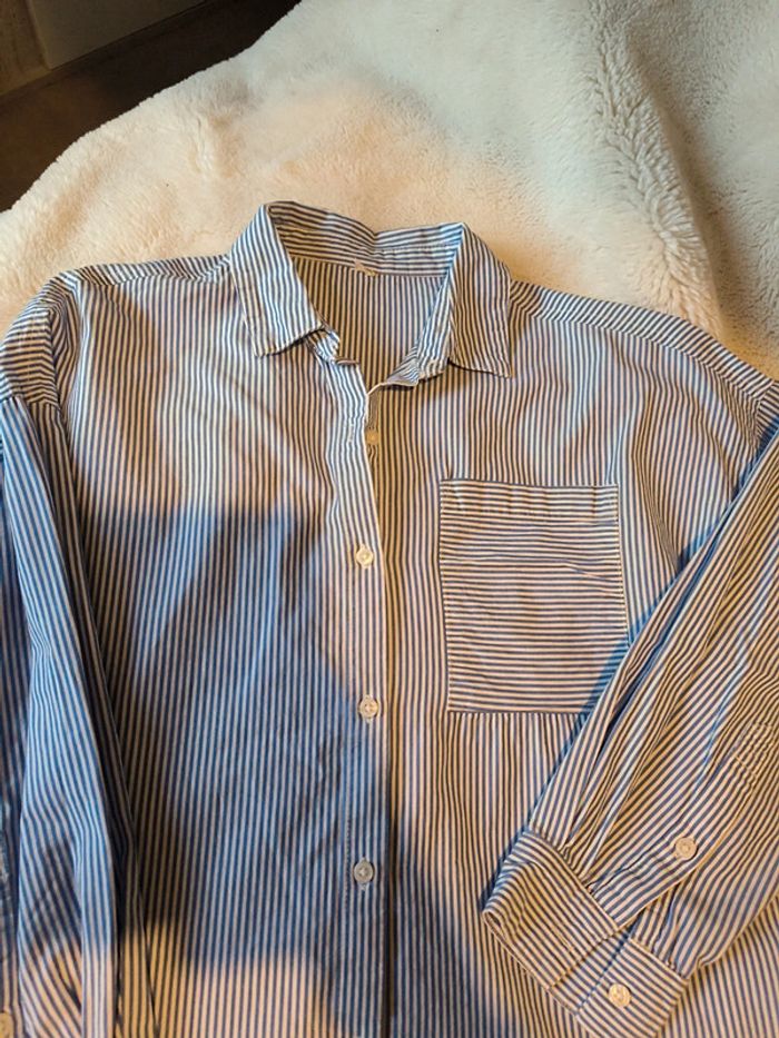 Chemise rayée bleu et blanc - photo numéro 3