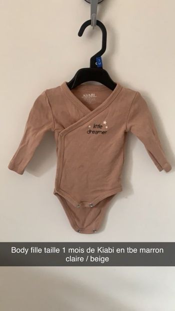 Body fille taille 1 mois