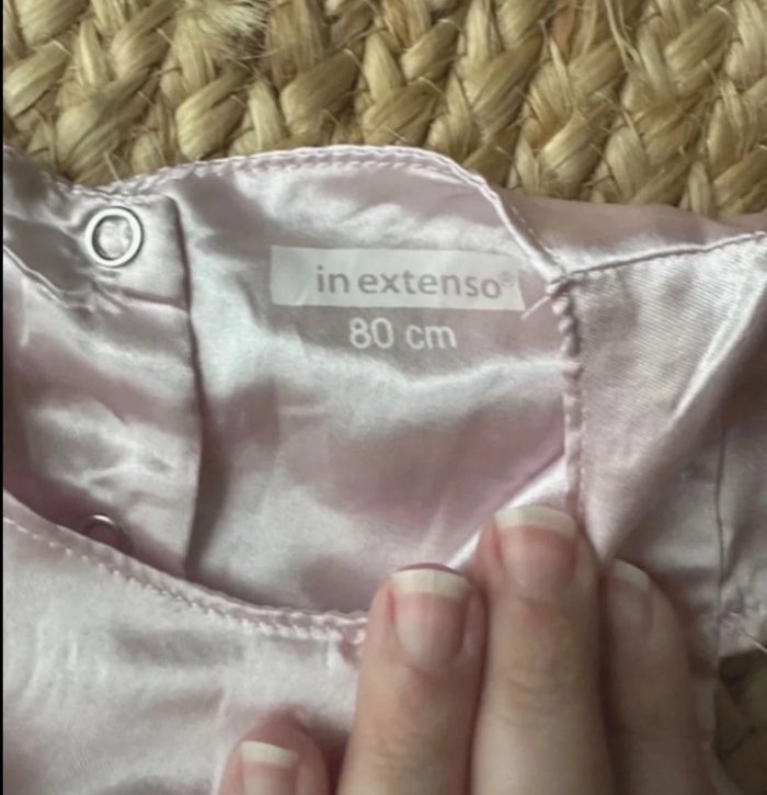 Robe cérémonie + bloomer rose poudré fille 12 mois - photo numéro 5