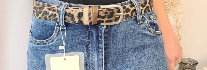 Ceinture léopard avec triples passants pailletés, Taille XXL, neuve avec étiquette - photo numéro 2