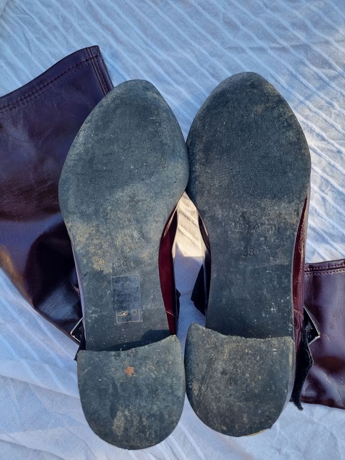 Bottes hautes rouge bordeaux - photo numéro 6