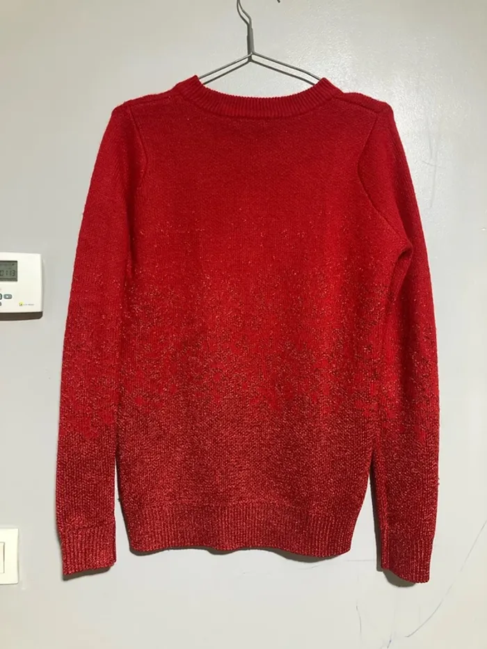 Pull rouge paillette - photo numéro 4