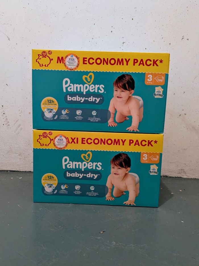 272 couches pampers baby dry taille 3