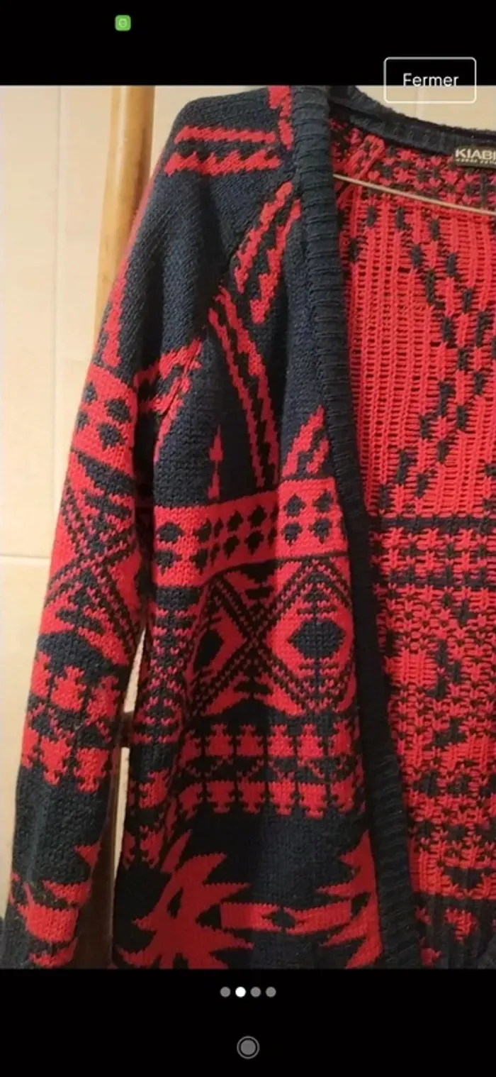 Gros gilet noir et rouge🔴 Kiabi 36 - photo numéro 2