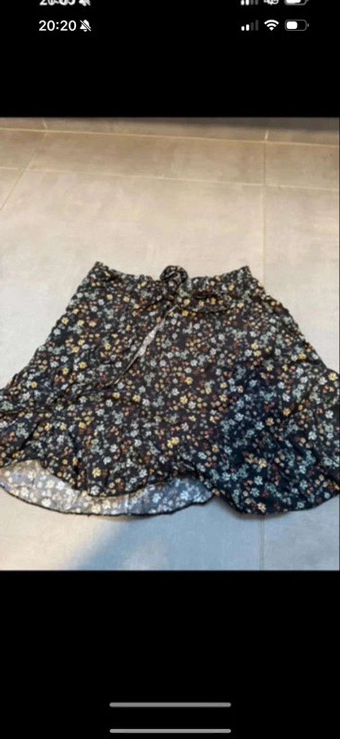 Mini jupe fleurie femme t36