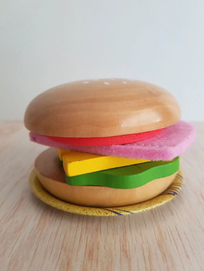 Aliments en tissu et dînette en bois fast-food - photo numéro 6