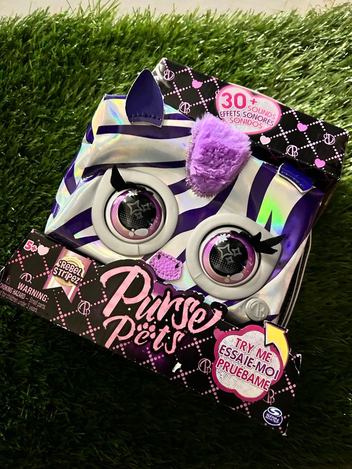 PURSE PETS  métallique zèbre
