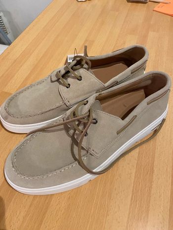 Mocassins beige Mango cuir taille 45 neuf