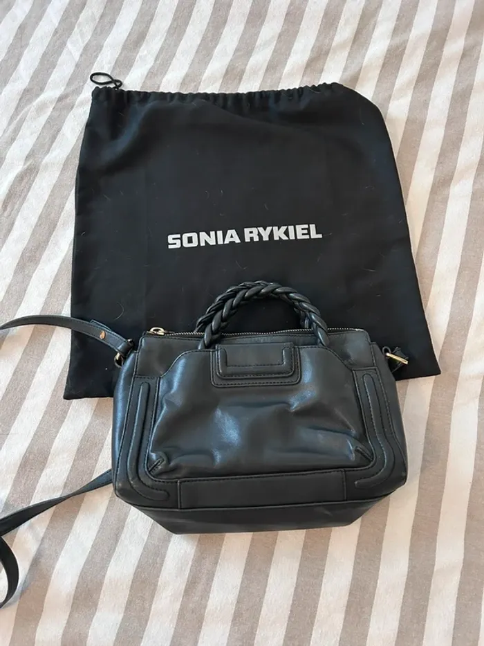 Sac noir Sonia Rykiel cuir noir