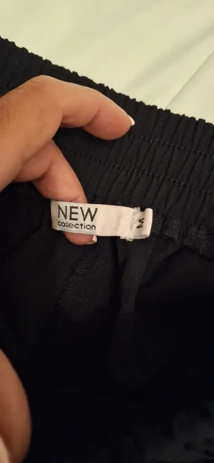 Pantalon noir jambes larges taille m - photo numéro 5