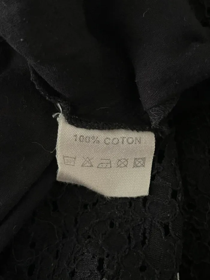 Robe César noire en broderie anglaise - Soeur - T38 - photo numéro 5