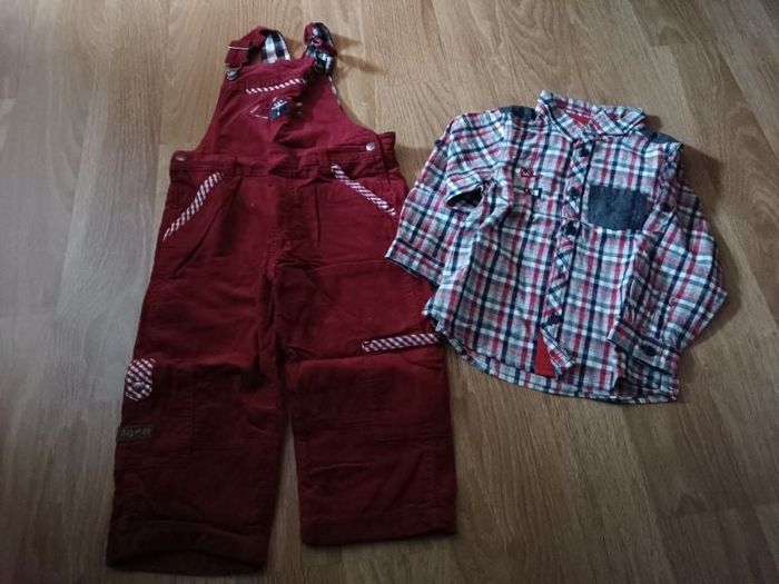 Salopette Sergent major 24 mois et chemise Orchestra 23 mois