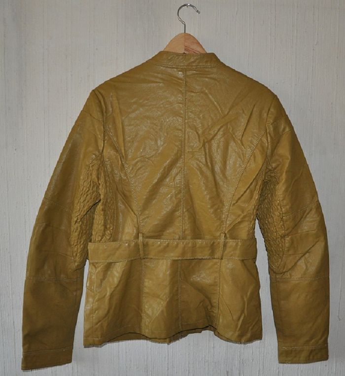 BLOUSON SIMILICUIR JAUNE - XLMODE - T.XL - NEUF - photo numéro 2