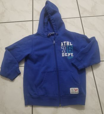 domyos veste à capuche zippée garçon bleu 5 ans hoodie enfant sweat