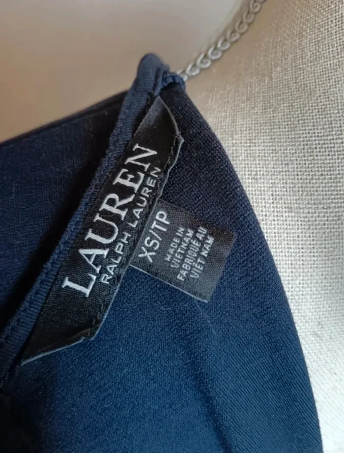 Ralph Lauren "Robe bleu marine portefeuille" t. 34 - photo numéro 8