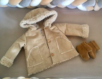 Manteau bébé Zara effet daim