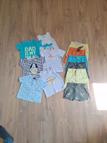 Lot shorts T-shirt 12 mois