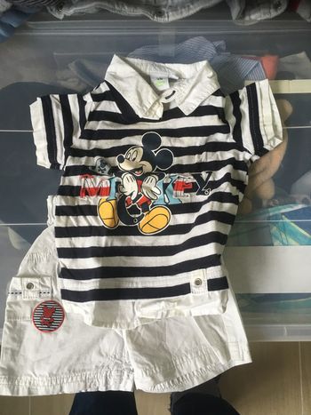 Ensemble short tee shirt Mickey 6 mois