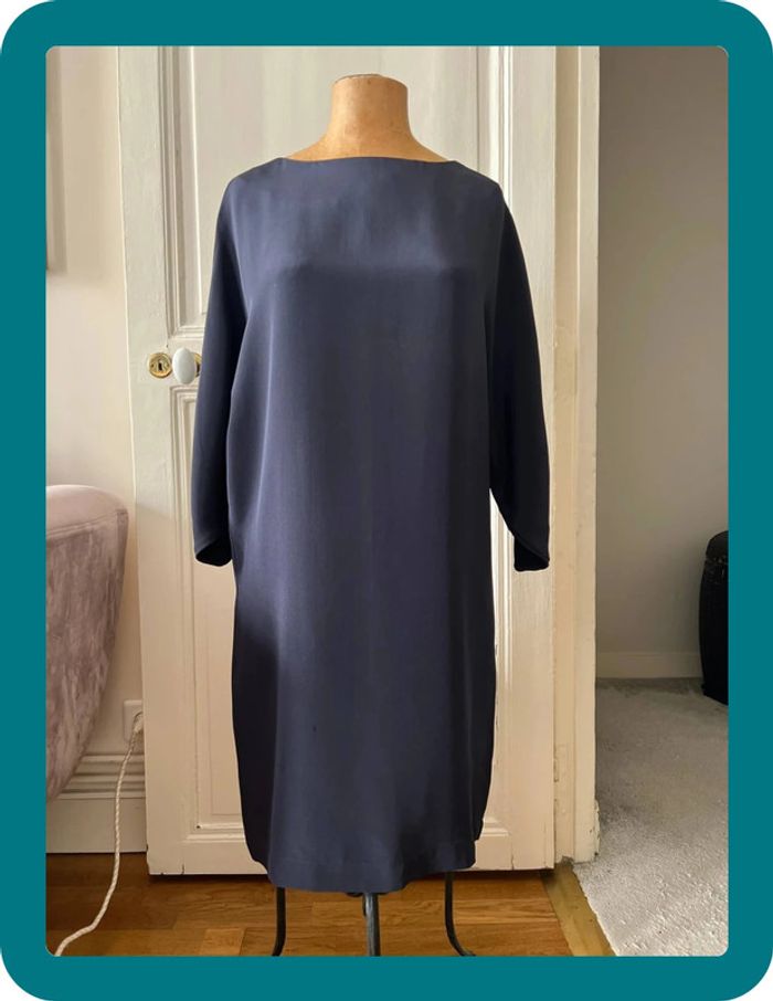 Robe manches chauve-souris aux genoux 100% soie taille 38 - Max&Moi - photo numéro 8