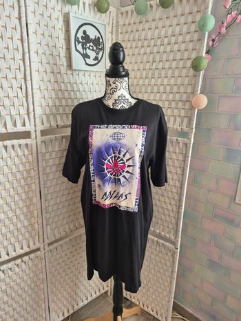 Jolie Robe T-shirt Adidas Originals Graphique Noire  T38 femme 