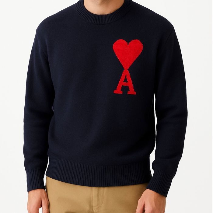 Pull AMI PARIS Noir - Taille M - Jamais porte - photo numéro 8